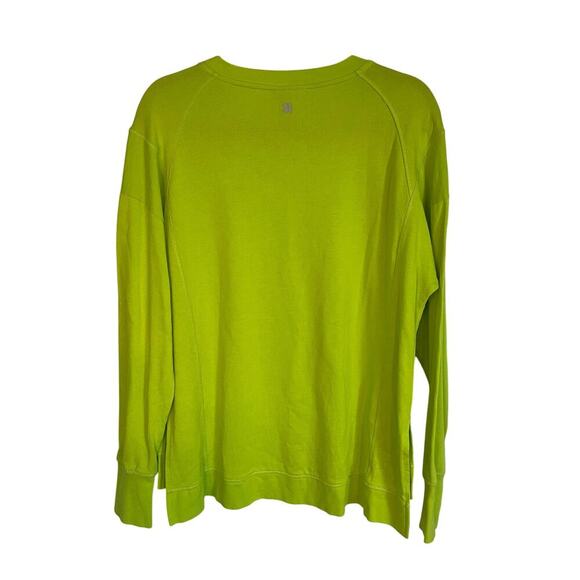 Sweaty Betty Neon Green Athletic Sweatshirt Crewneck Pullover Long Sleeve Medium - Picture 6 of 6